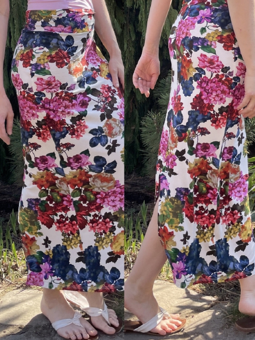 Dlouhá sukně s květy