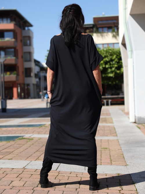 Rolákové šaty dlouhé černé