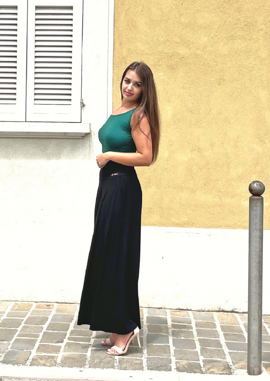 Kalhotová sukně černá dlouhá