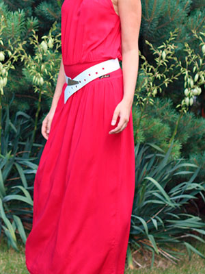 Červené šaty na ramínka