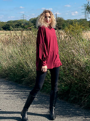 Bordó oversize mikina