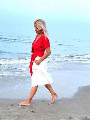 Kalhotová sukně bílá krátká