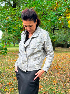 Oversize perleťové sako