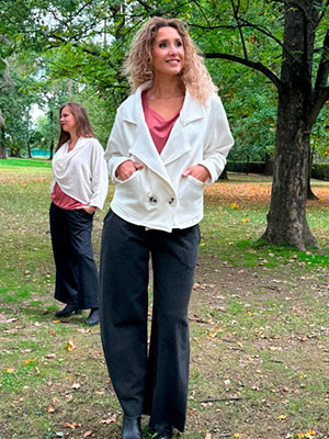 Oversize bílé sako