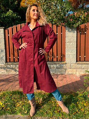 Kabátek burgundy