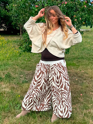 Kalhotová sukně maxi safari