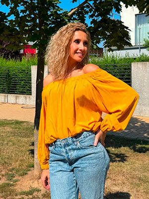 Nabíraná oranžová tunika