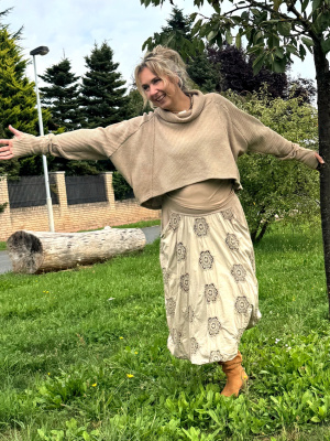 Svetrový béžový twinset
