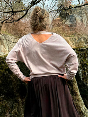 Oversize netopýří tunika dlouhý béžová