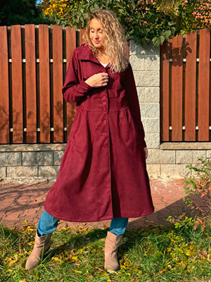 Kabátek burgundy