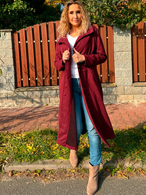 Kabátek burgundy