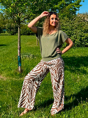 Volné kalhoty safari