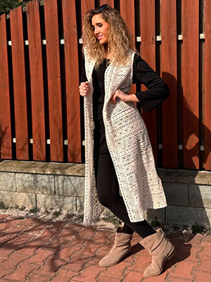 Krajková vesta
