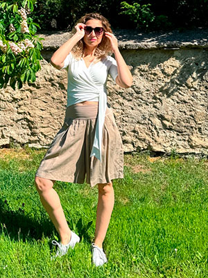 Kalhotová sukně tencel
