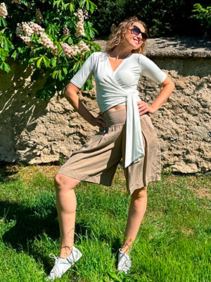 Kalhotová sukně tencel