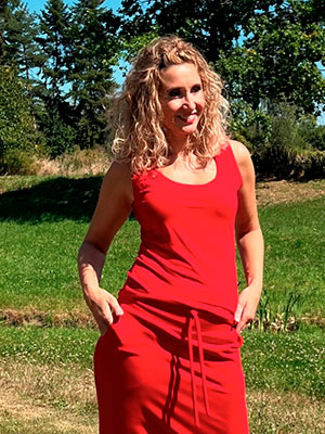 Tričko bez rukávů červené