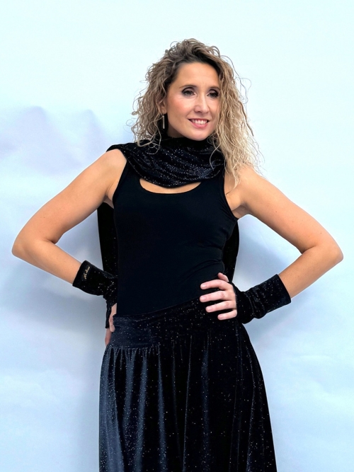 Sametové nátepníky s lesklou nitkou