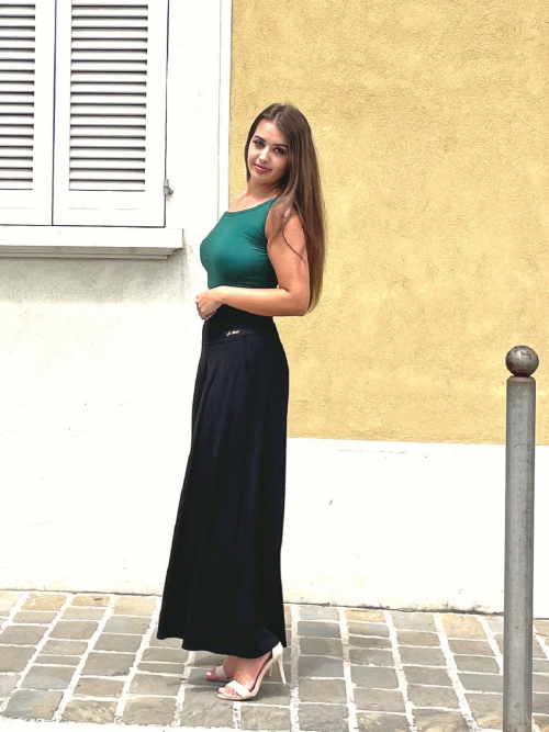 Kalhotová sukně černá dlouhá