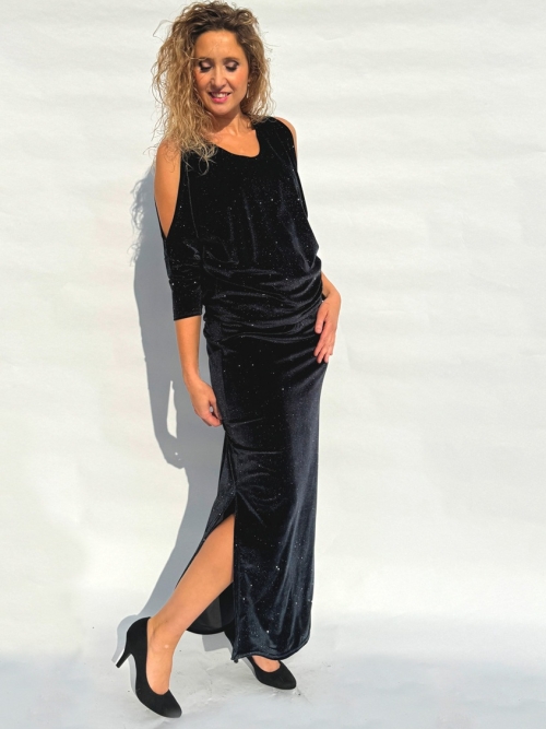 Sametová pouzdrová sukně