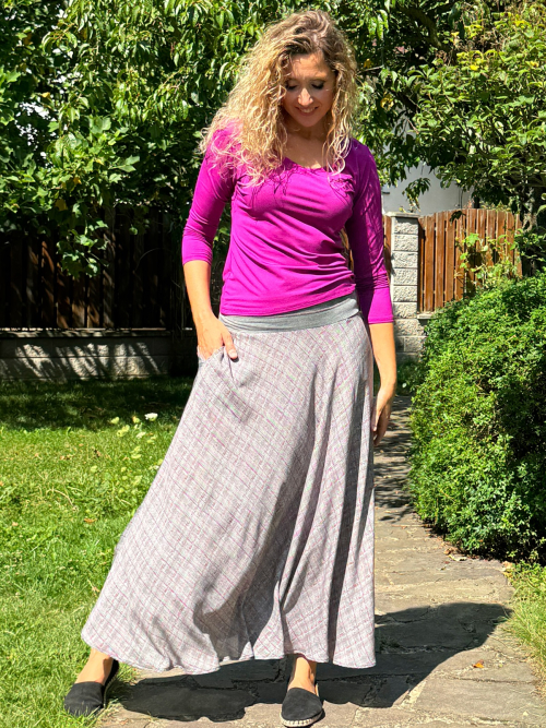Polokolová sukně- kostička