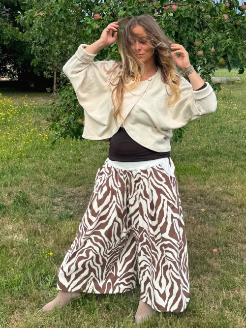 Kalhotová sukně maxi safari