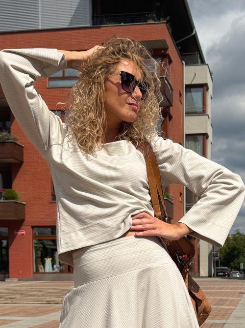 Tunika béžová kostička