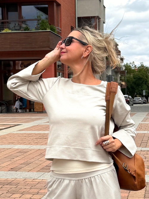 Tunika béžová kostička