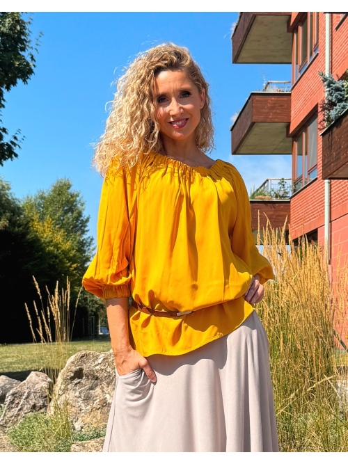 Nabíraná oranžová tunika