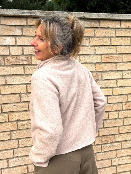 Kardigan krátký bavlněný fleece