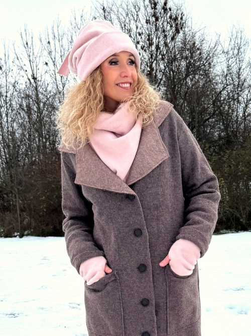 Fleesové nátepníky růžové