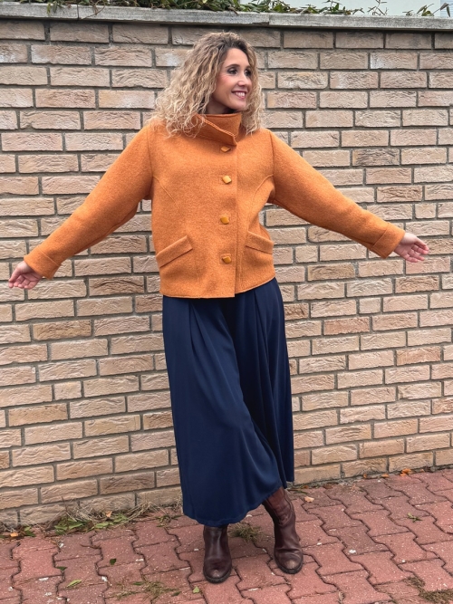 Kalhotová sukně maxi tmavě modrá