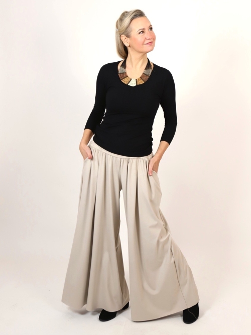 Kalhotová sukně semišová šedá