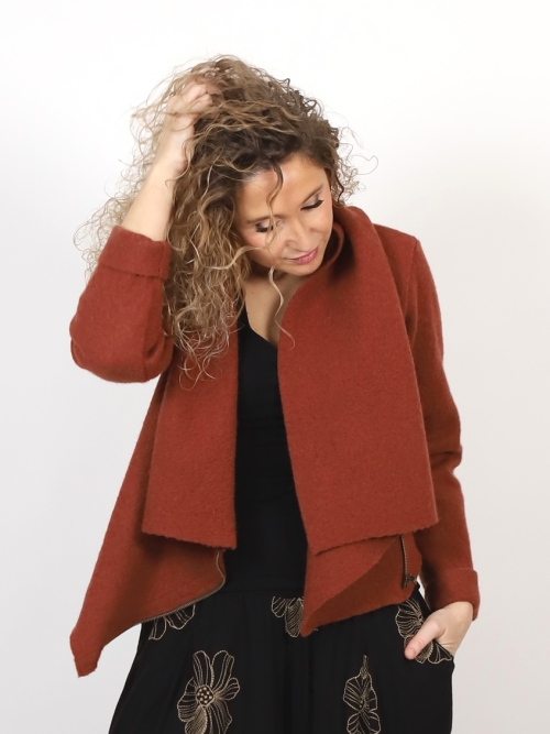 Křivák z pařené vlny měděný