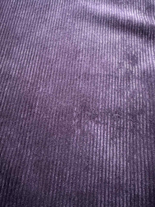 Manžestrová áčková sukně lilková