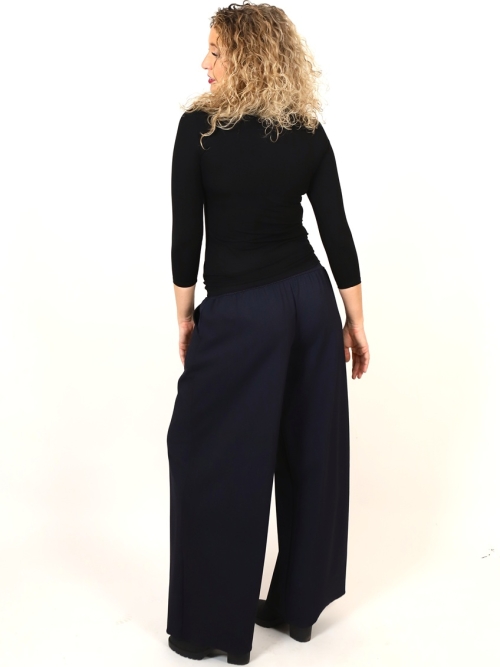 Kalhoty modročerné