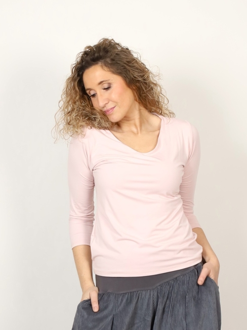 Tričko zdvojené světle růžové