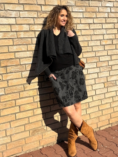 Křivák z pařené vlny antracit