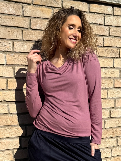 Tričko s vodou starorůžové