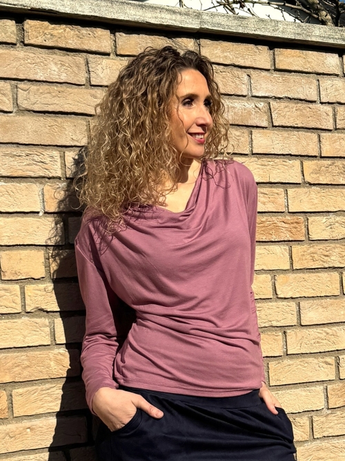 Tričko s vodou starorůžové