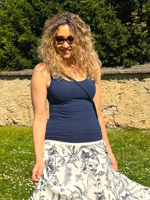 Tričko bez rukávů tmavě modré