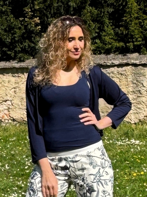 Tričko bez rukávů tmavě modré