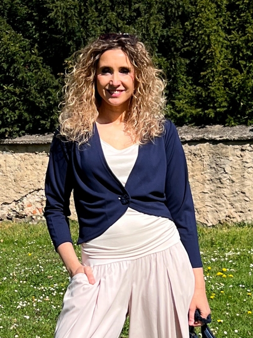 Tričko bez rukávů smetanová