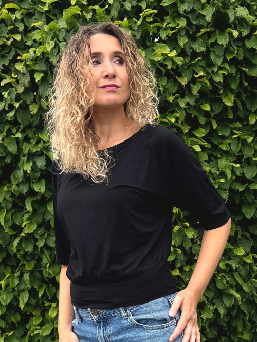 Volné triko černé