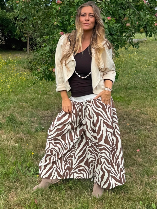 Kalhotová sukně maxi safari