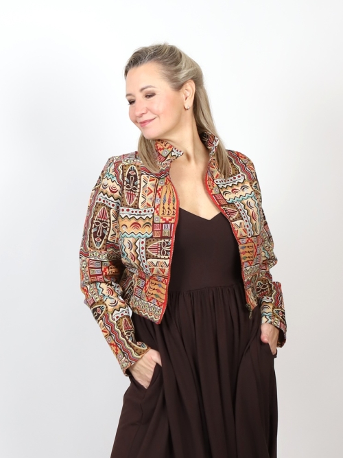 Sáčko na zip pasové africký vzor