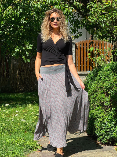 Polokolová sukně- kostička