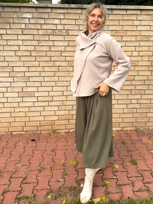 Kalhotová sukně maxi khaki