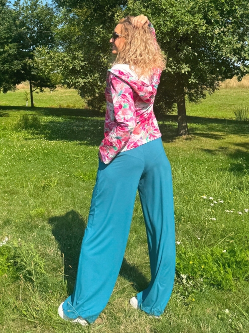 Volné kalhoty petrolejové