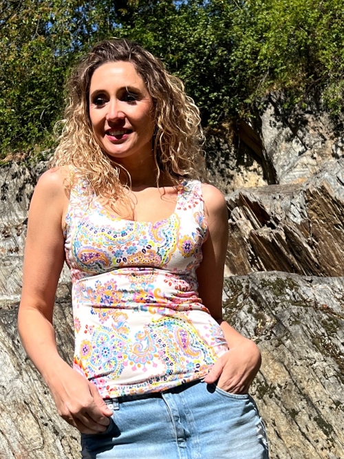 Tričko bez rukávů barvy