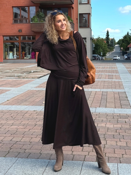 Šatový komplet hnědá melange